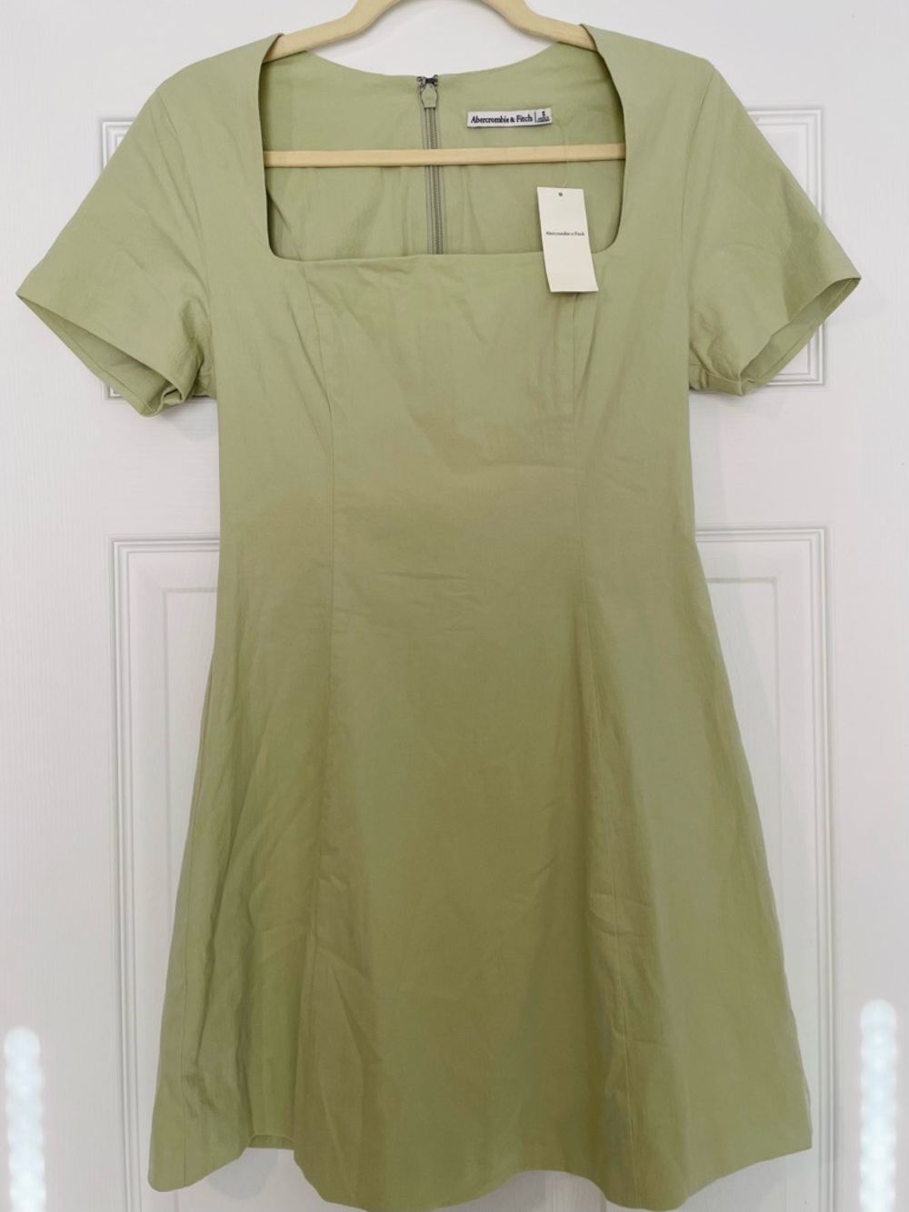 Abercrombie & Fitch Pale Green Square Neck Dress